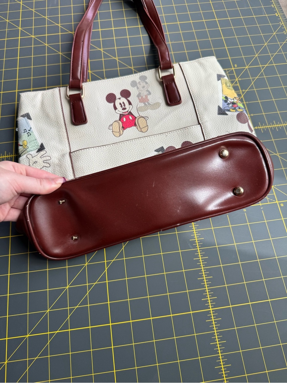 Bradford Exchange Disney Cream and Brown Mickey Mouse Tote - Picture 8 of 8